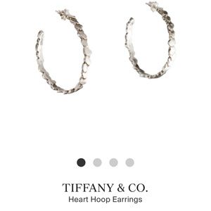 TIFFANY & CO. Heart Hoop sterling silver earrings